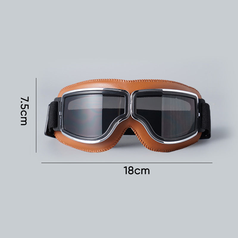 Classic Biker Goggles – Vintage Aviator Sunglasses