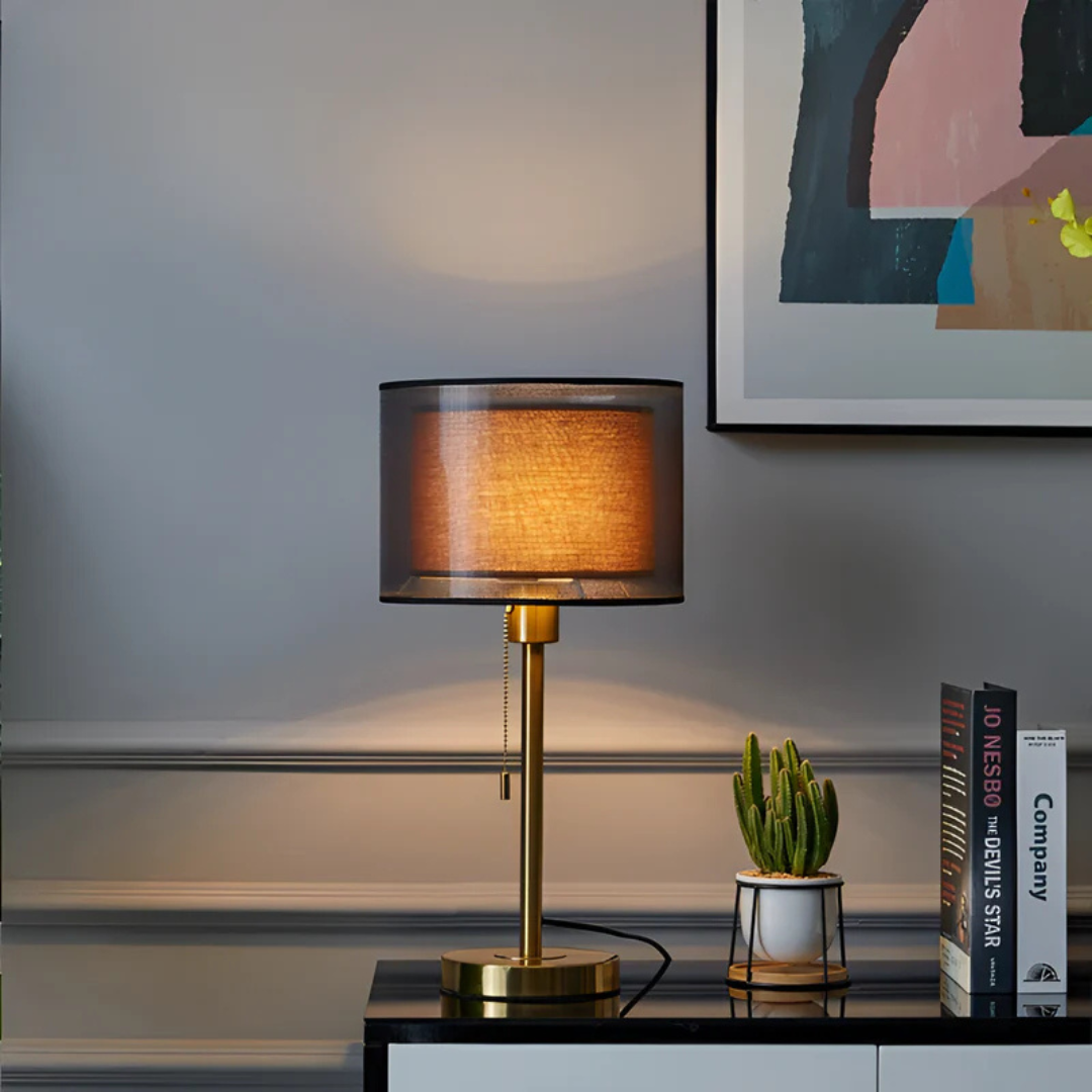 Soft Fabric Double Shade Table Light