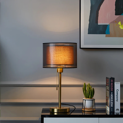 Soft Fabric Double Shade Table Light