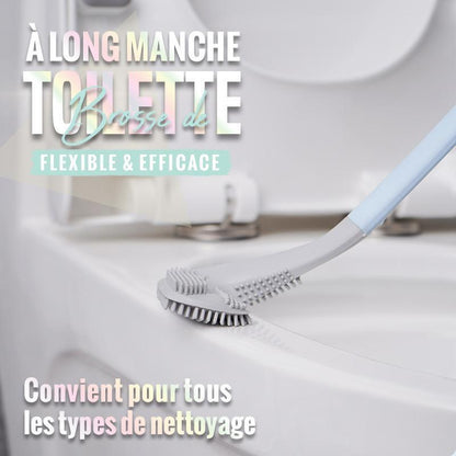 Extended Reach Toilet Brush - Bathroom Wall Mount Cleaning Tool