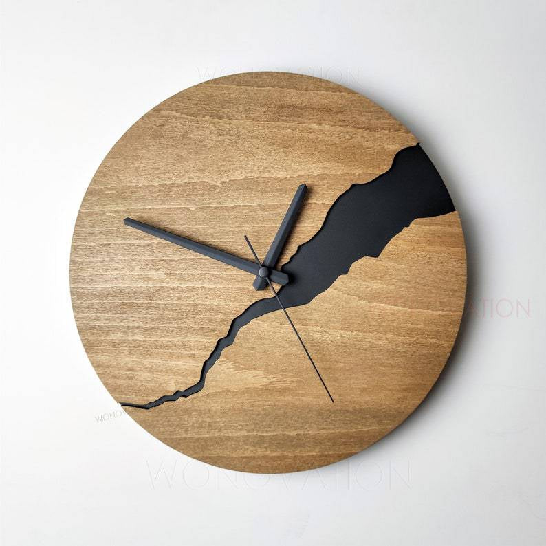 Simple Rustic Wall Clock Unique Home Decoration