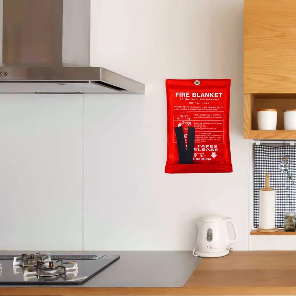 Flame Resistant Blanket 2-Pack Emergency Fire Protection Covers
