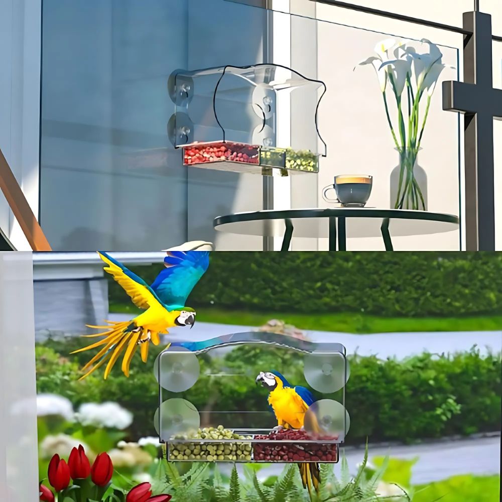Clear Plastic Hanging Hummingbird Feeder