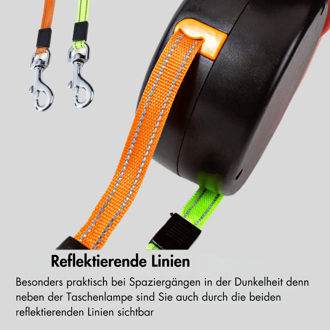 Adjustable LED Dog Leash with Flashlight