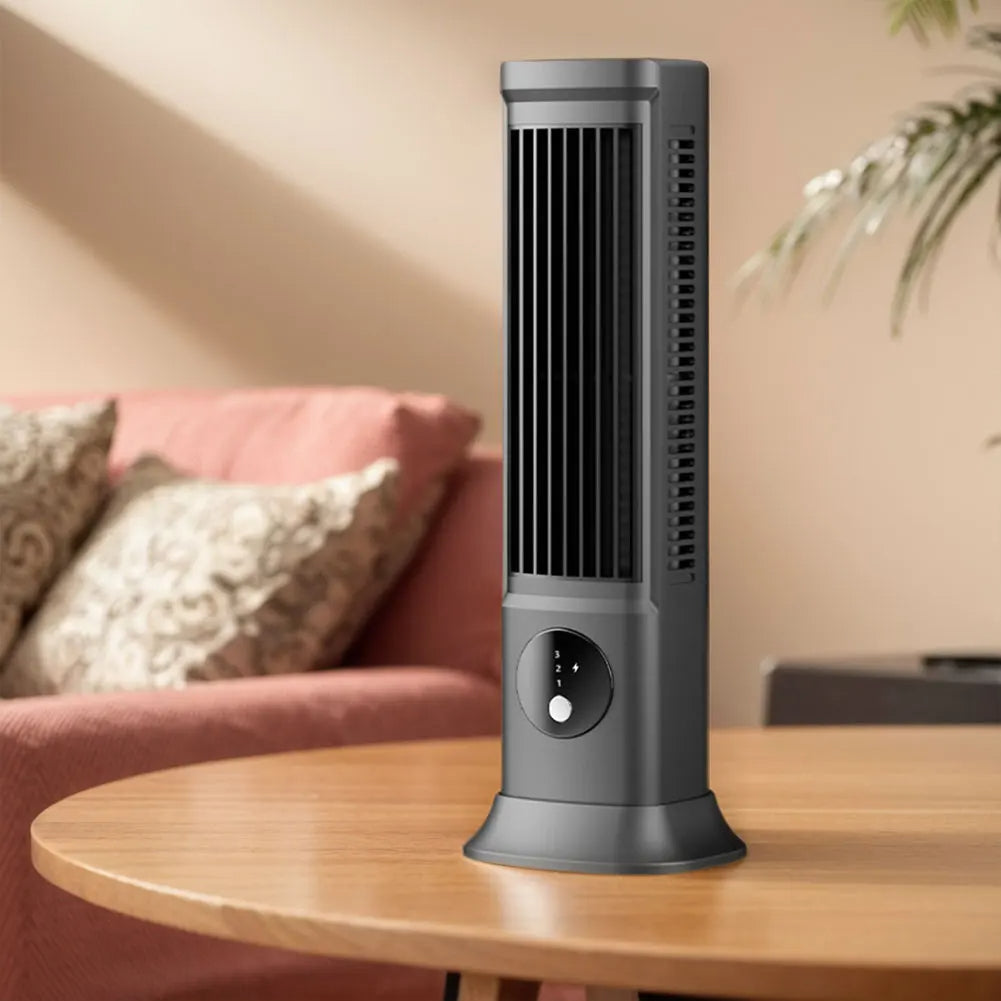 Portable AC Desk Fan with Rechargeable Cooling – Halri