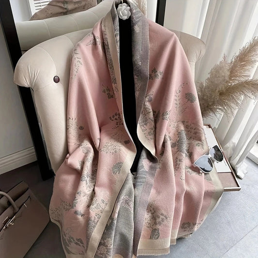 Pretty Floral Reversible Silk Scarf - Halri