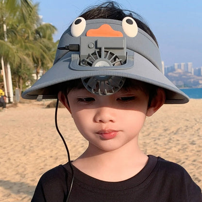 Children's Summer Sun Shade Cap with Breezy Fan - Halri