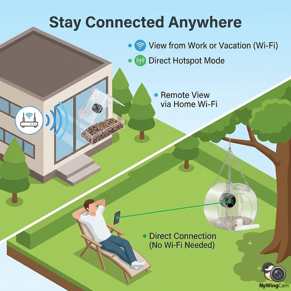 Outdoor Bird Feeder Camera 1080P WiFi
