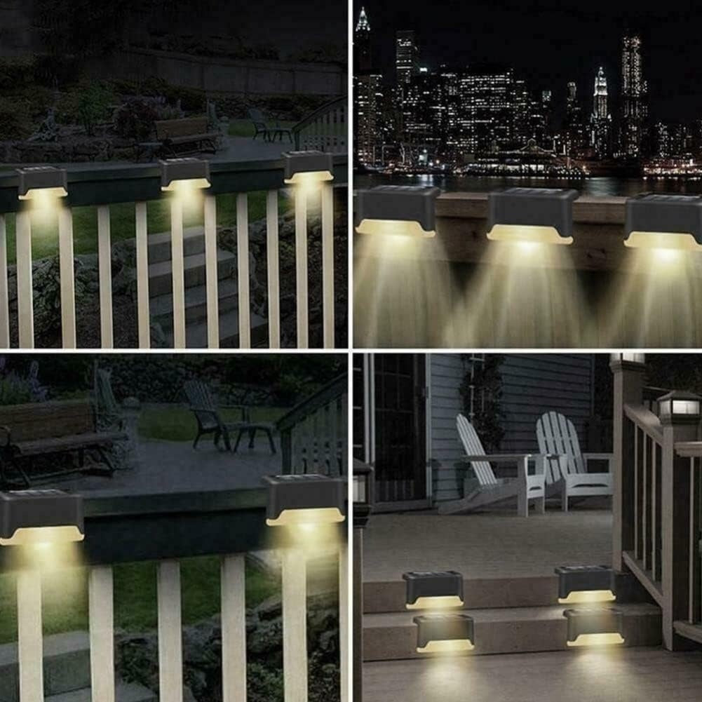 4 Pack Premium Solar Deck Lights – Outdoor, Wireless Installation, Waterproof (IP44), Durable ABS Material