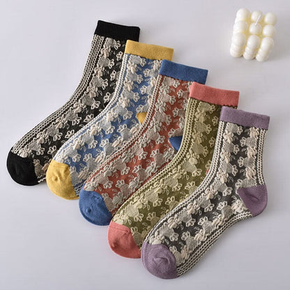 Colorful Women's Flower Pattern Socks (10 Pack)