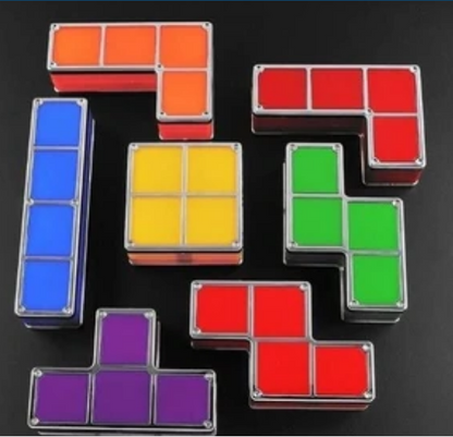 Colorful Fun Geometric Block Desk Lamp