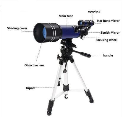 Easy Space Telescope Kit 150X Magnification Blue