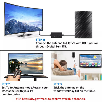 Ultra HD Indoor TV Antenna for Clear 4K Reception