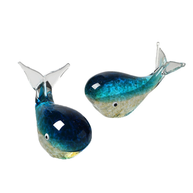 Beautiful Glow Whale Glass Figurine