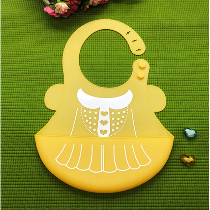 Soft Baby Bibs Set - Cute Animal Print Silicone Bibs