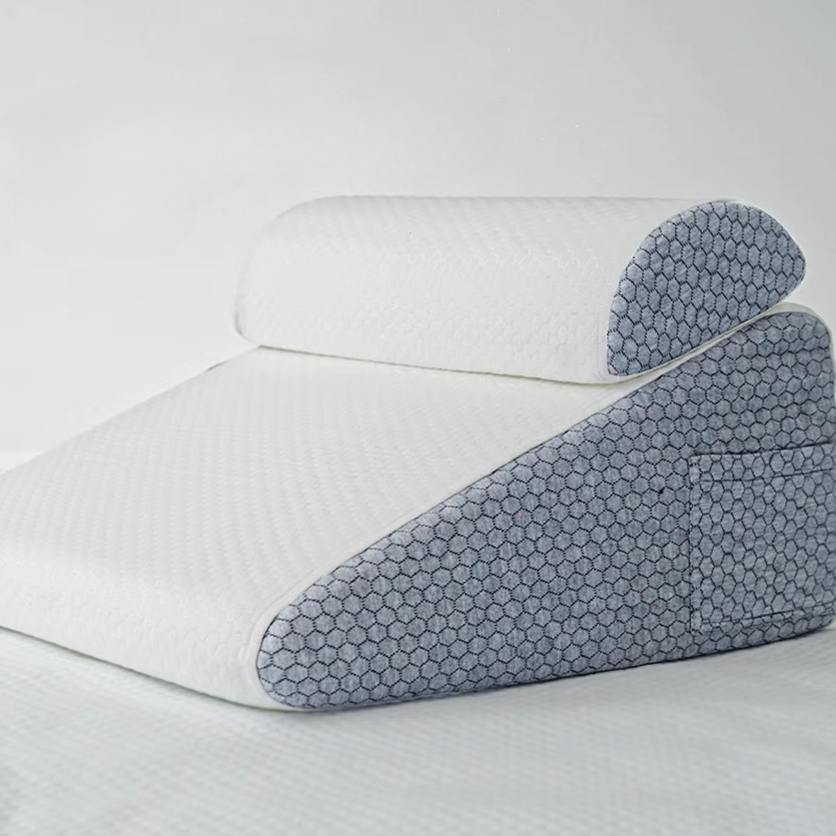 Soft Supportive Foam Wedge Pillows with Cooling Covers