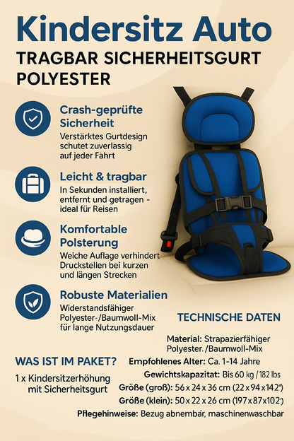 Child Safety Booster Car Seat Belt for Easy Travel