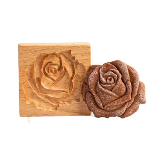 Wooden Cookie Cutter Set with Engraved Designs