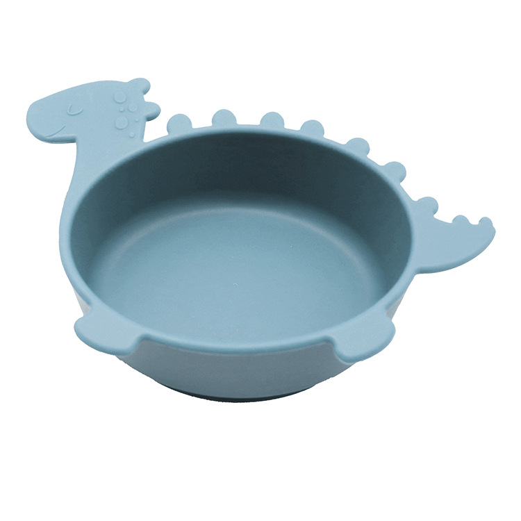 Soft Silicone Kids Bowl - Dinosaur Shaped Baby Dish
