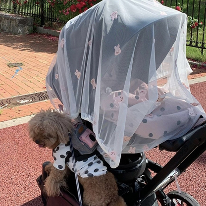Baby Stroller Canopy with Breathable Mesh & Bug Net