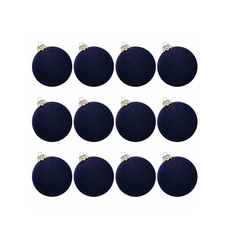 Luxurious Velvet Christmas Tree Decorations 12 Pack