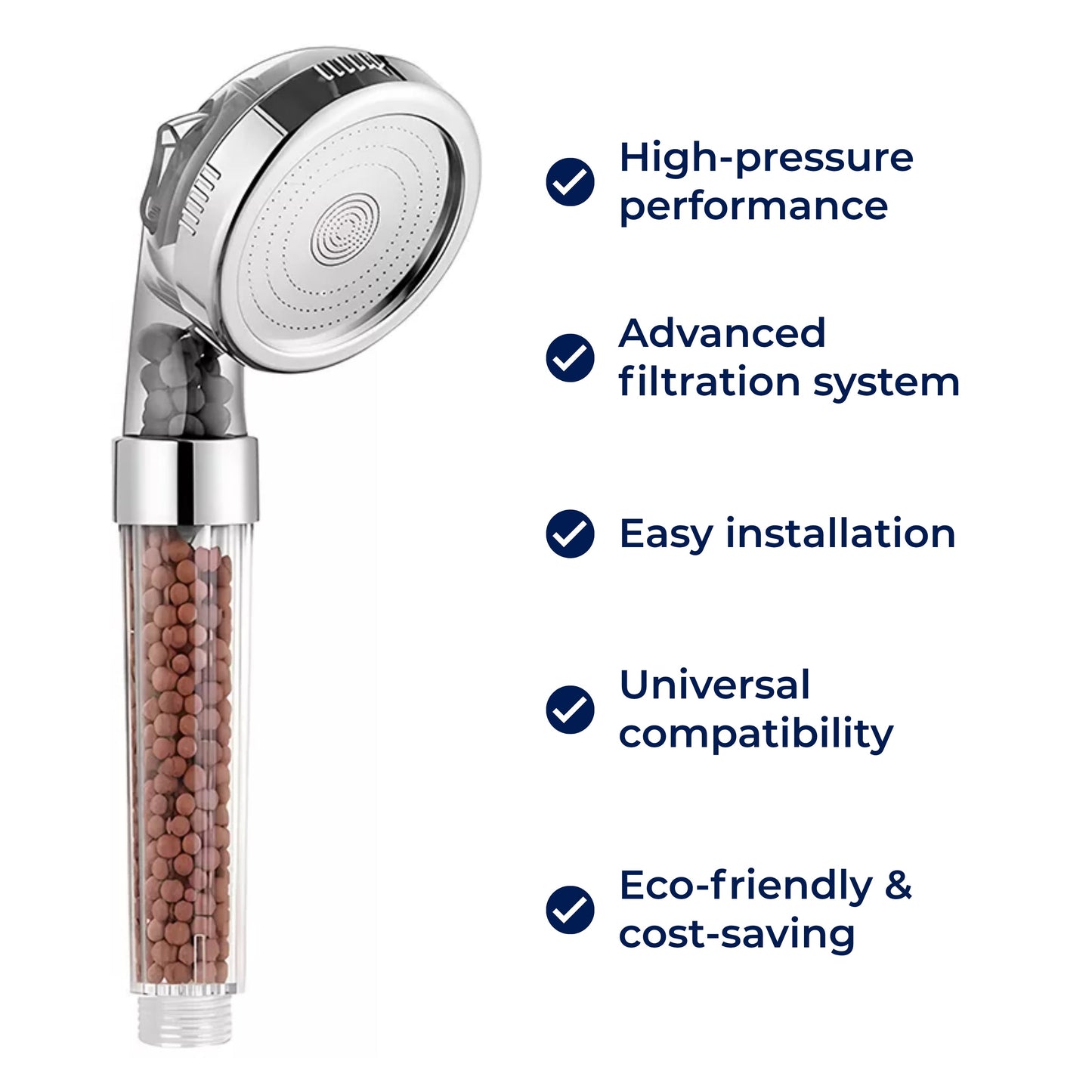 Powerful Shower Head with Boost Spray Nozzles
