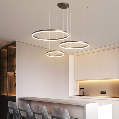 Stylish Metal Pendant Light Circle Design