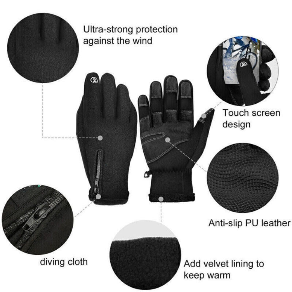 Warm Waterproof Ski Gloves for Men and Women