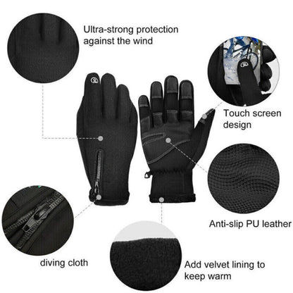 Warm Waterproof Ski Gloves for Men and Women