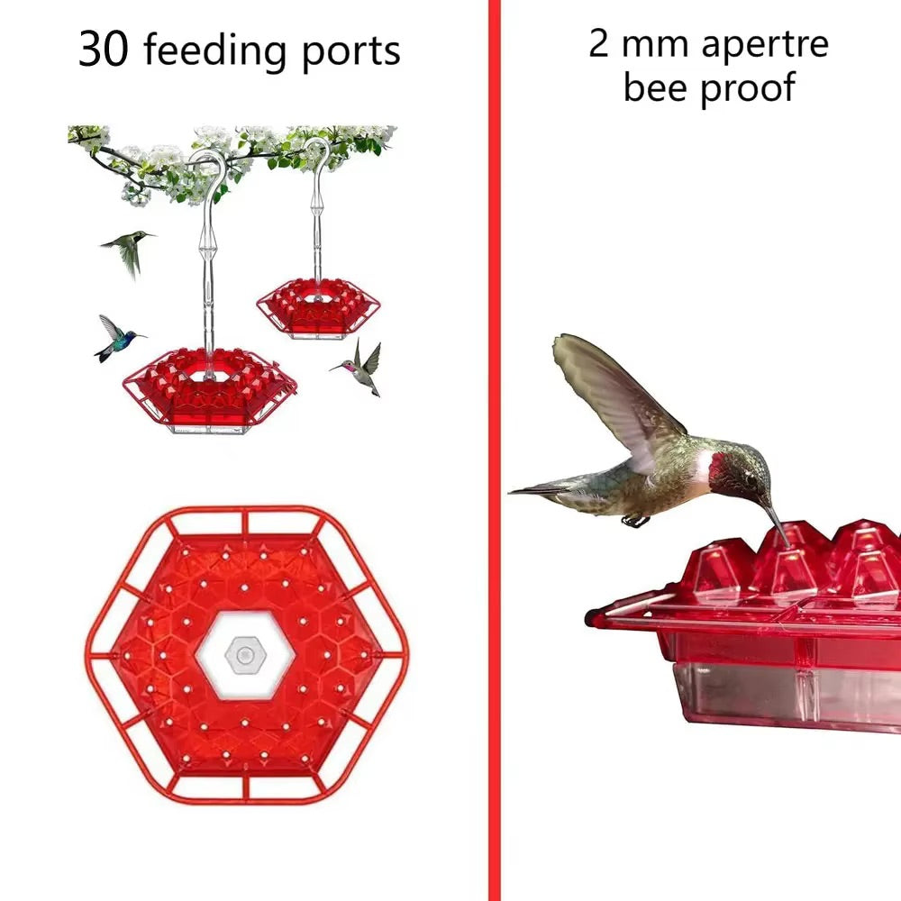 Easy Clean Hummingbird Feeder with 30 Feeders