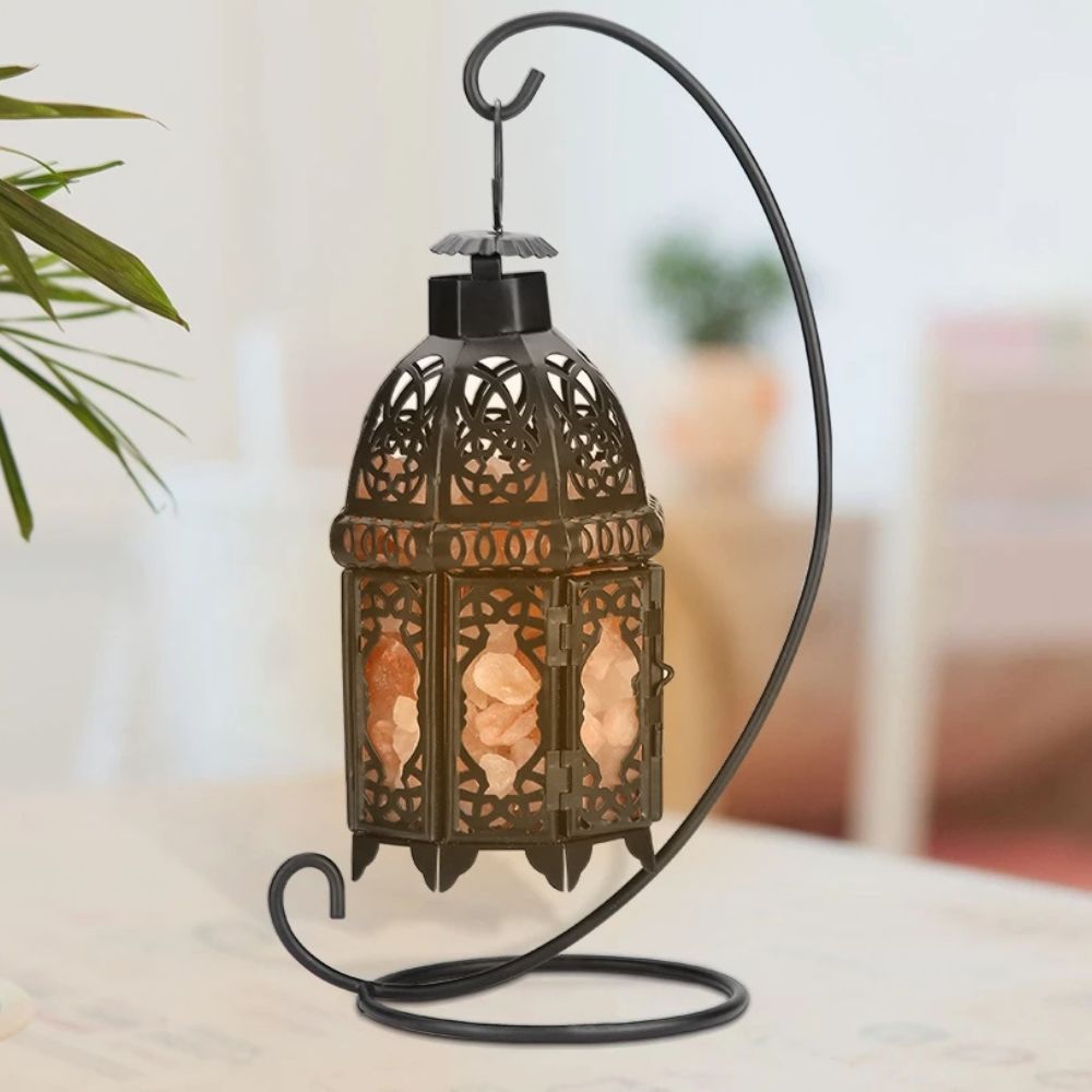 Rustic Metal Himalayan Salt Lamp - Halri