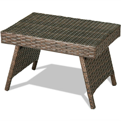 Durable Outdoor Wicker Patio Side Table