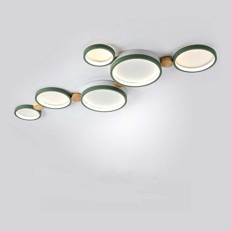 Soft Globe Ceiling Lamp for Bedroom in White and Gray
