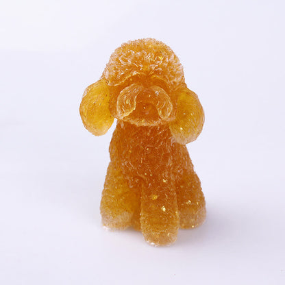 Beautiful Gemstone Dog Figurine Ornament