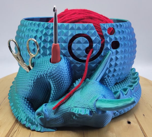 Big Mythical Dragon Nesting Yarn Bowl