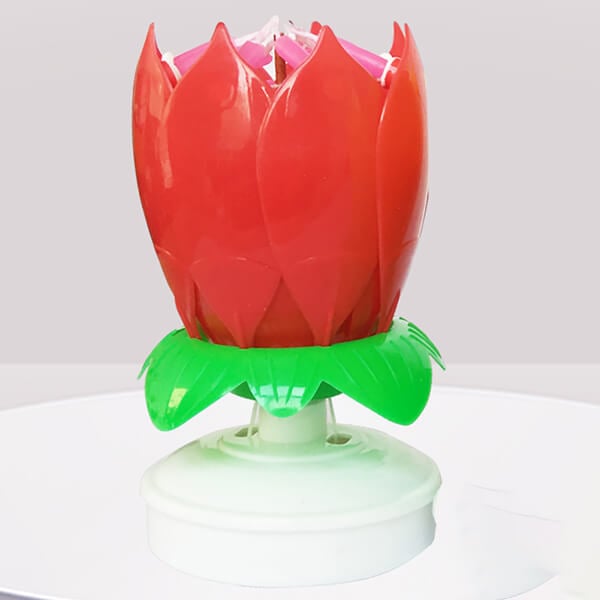 Colorful Floral Happy Birthday Candle