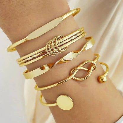 Simple 5 Piece Twist Bangle Set - Halri
