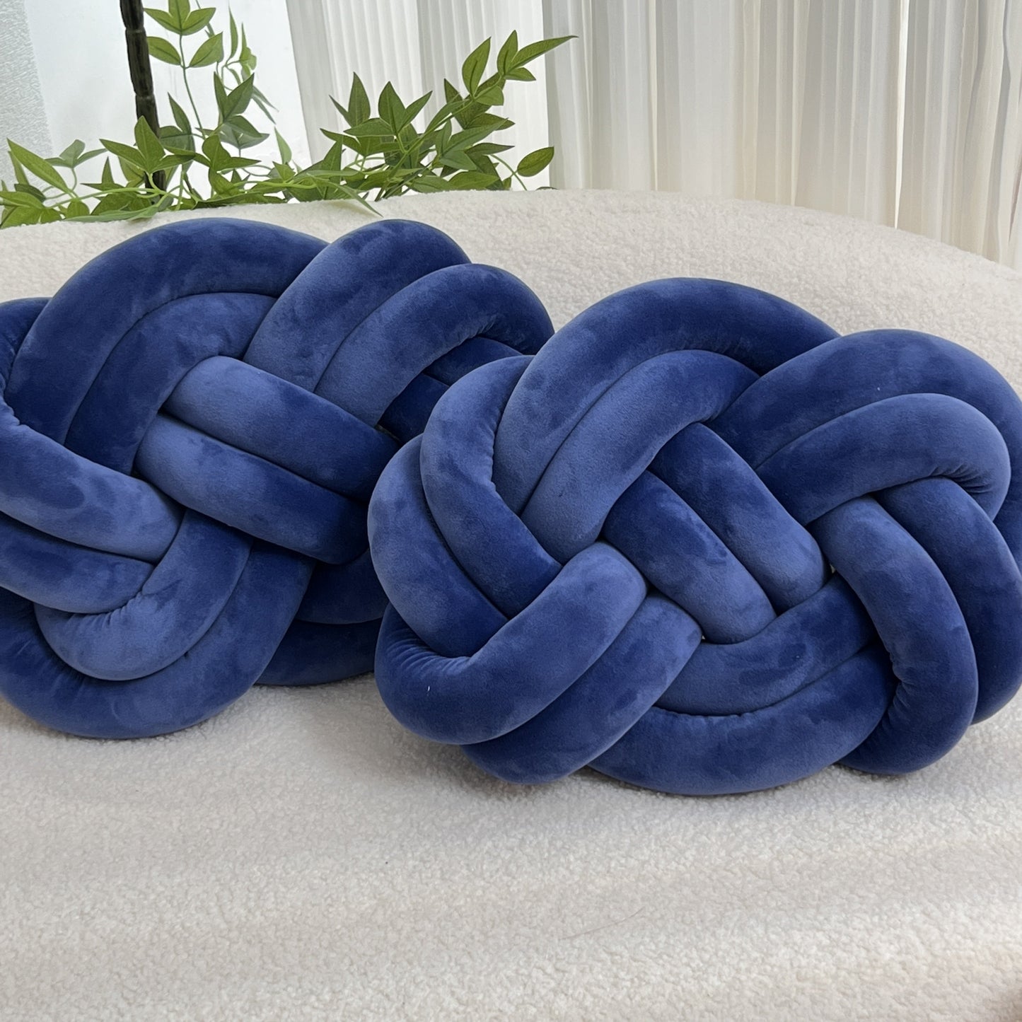 Plush Cloud Pillow with Button Detail