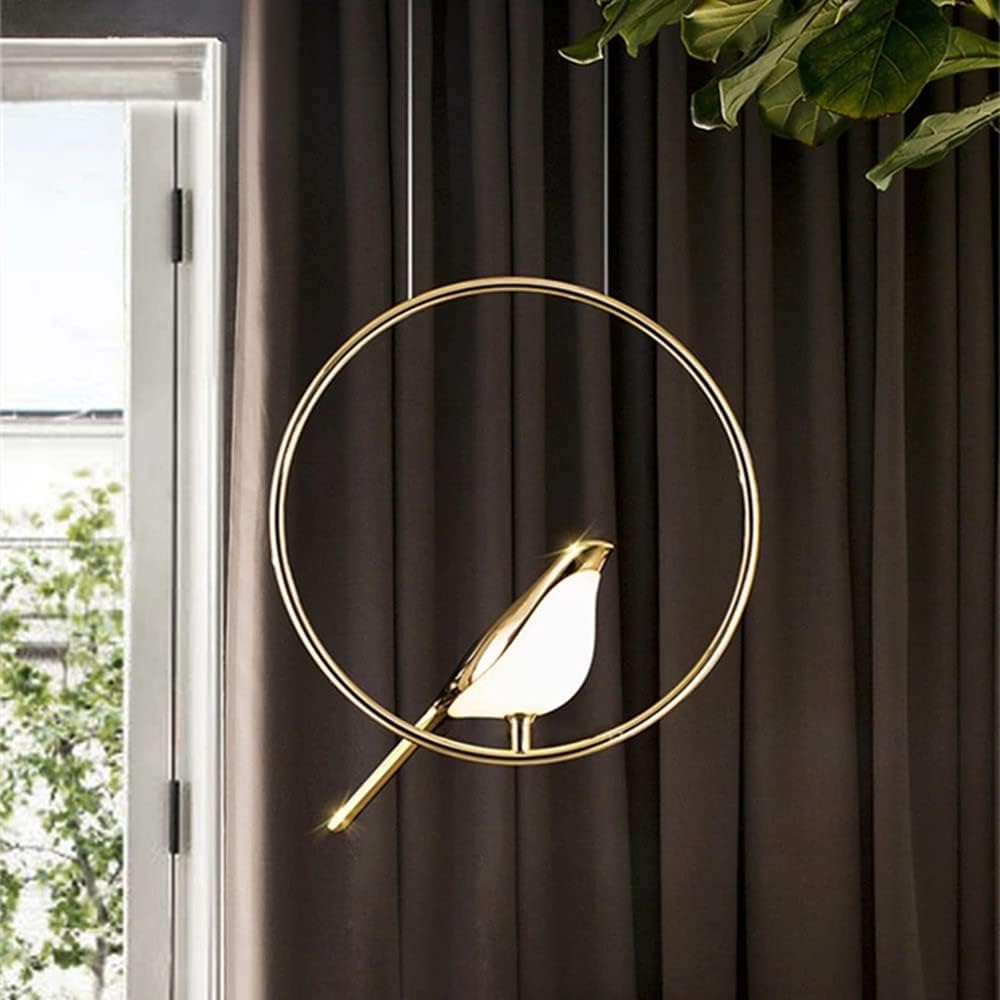 Round Bird Pendant Light Fixture