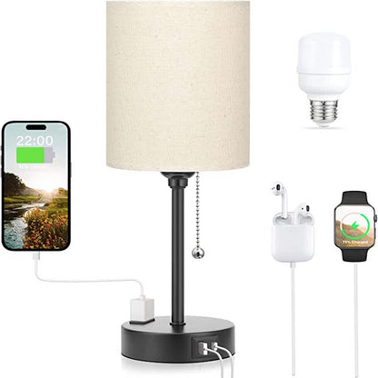 Stylish Desk Lamp with USB Ports and Color Choices - Halri