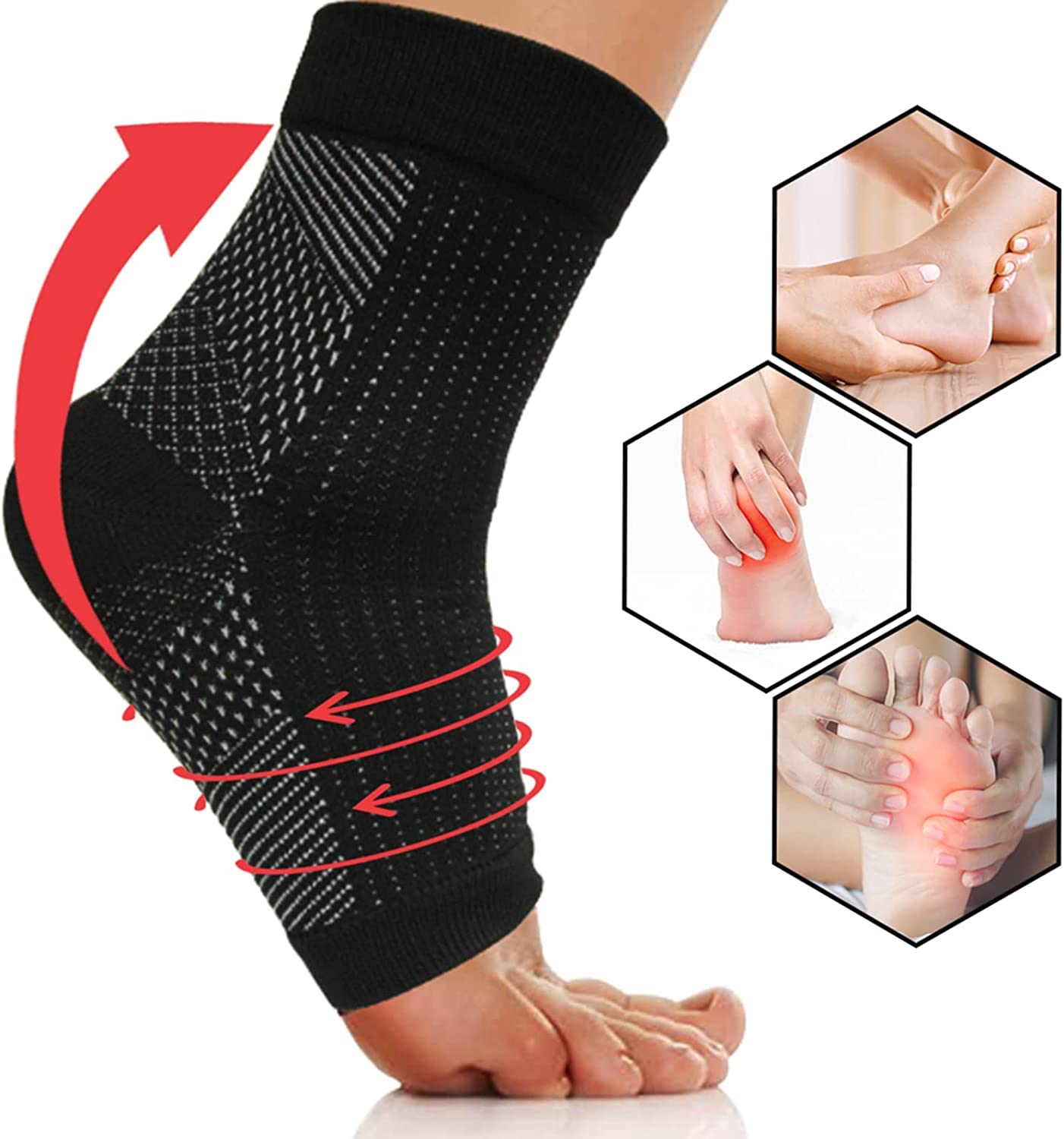Comfortable Ankle Support Socks for Swollen Feet Relief - Halri