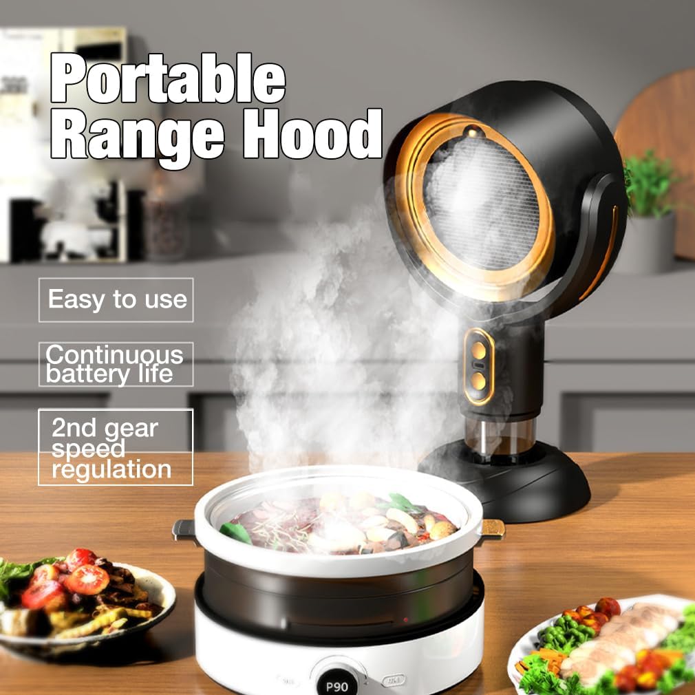 Compact Kitchen Range Hood with 2-Speed Exhaust Fan