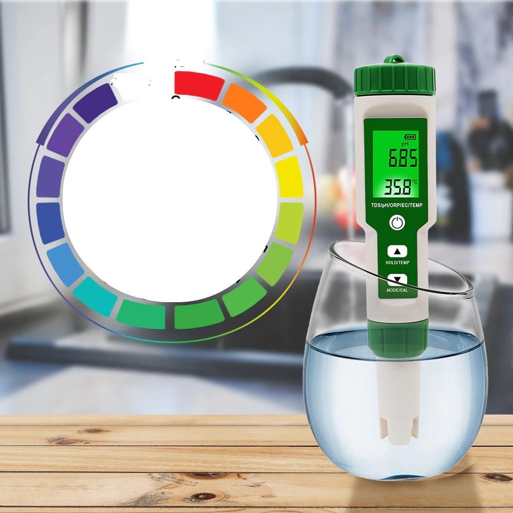 Accurate 5-in-1 Water Test Meter PH TDS EC Temperature