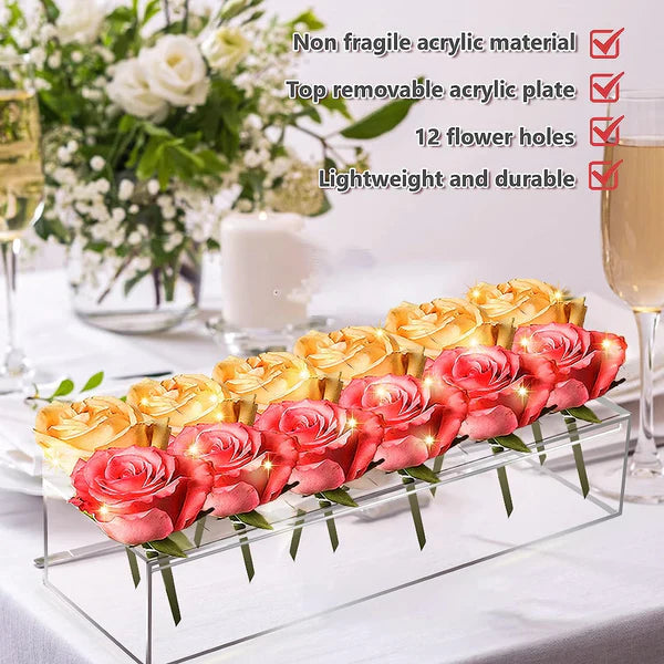Sparkling Glass Floral Vase