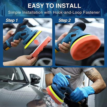 Portable Auto Buffer Polisher | 6-Speed Adjustable, Compact & Long Lasting
