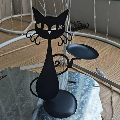 Dark Kitty Tea Light Holder