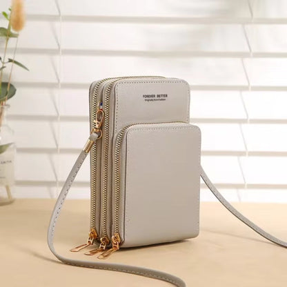 Vintage Leather Phone Purse Crossbody Bag