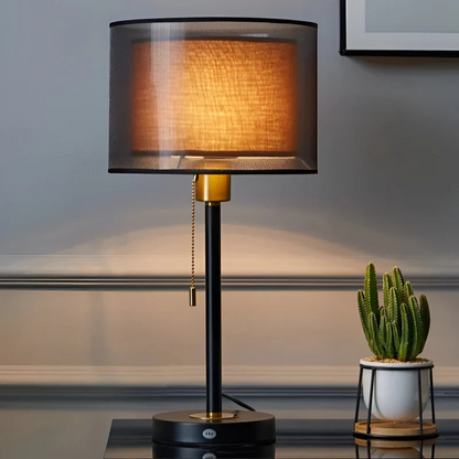 Soft Fabric Double Shade Table Light - Halri