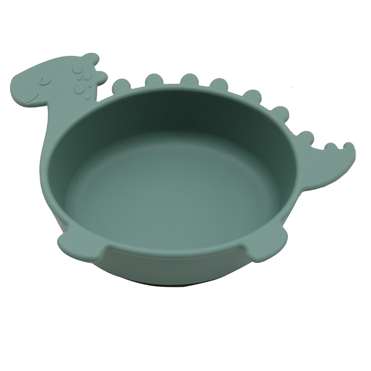 Soft Silicone Kids Bowl - Dinosaur Shaped Baby Dish
