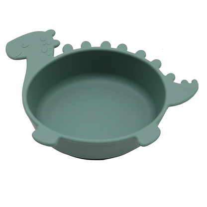 Soft Silicone Kids Bowl - Dinosaur Shaped Baby Dish